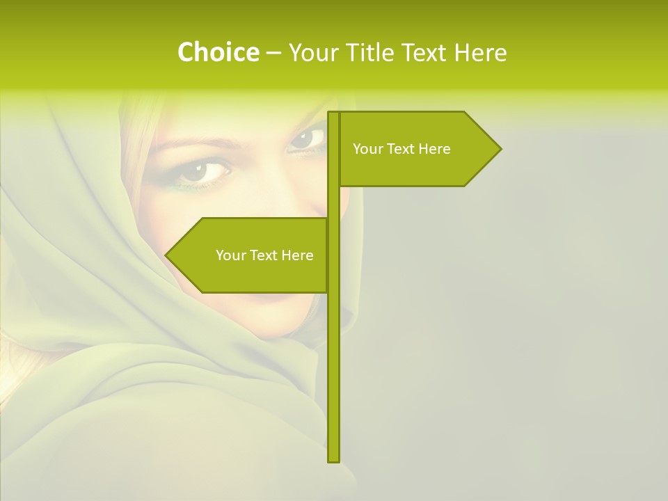 Portrait Model Lips PowerPoint Template