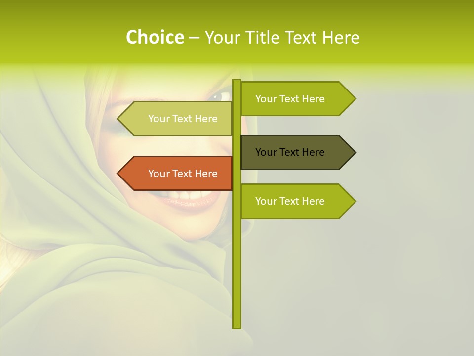 Portrait Model Lips PowerPoint Template