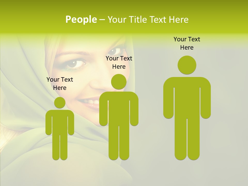 Portrait Model Lips PowerPoint Template