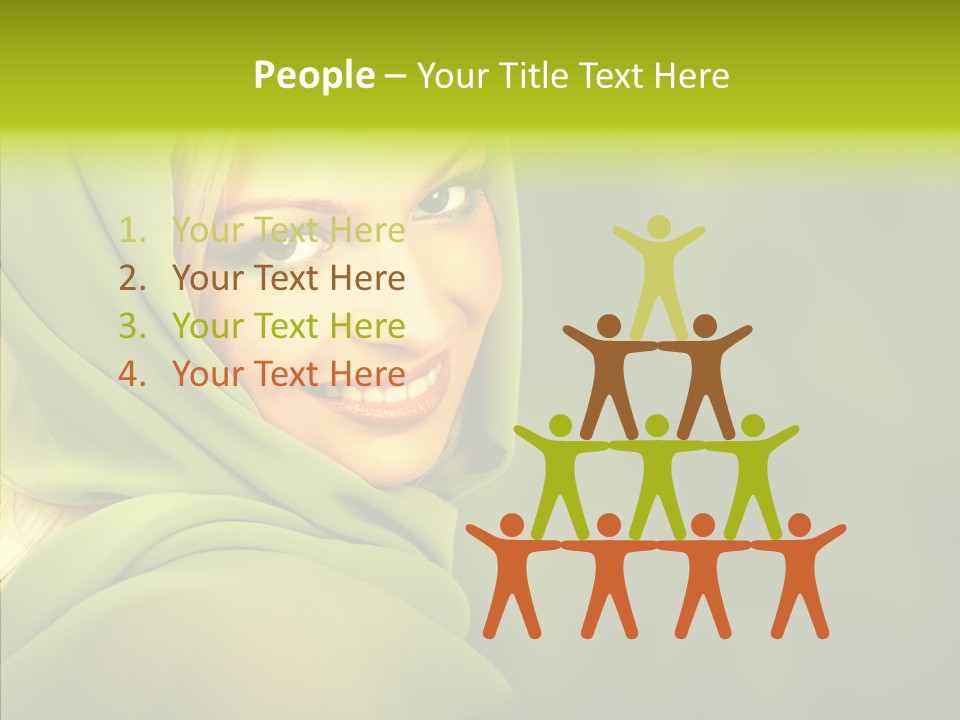 Portrait Model Lips PowerPoint Template