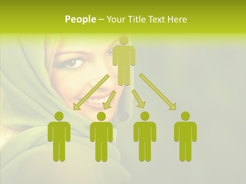 Portrait Model Lips PowerPoint Template