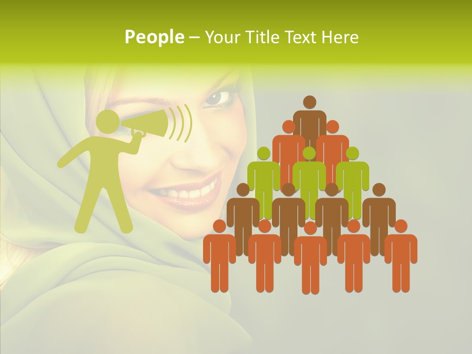 Portrait Model Lips PowerPoint Template