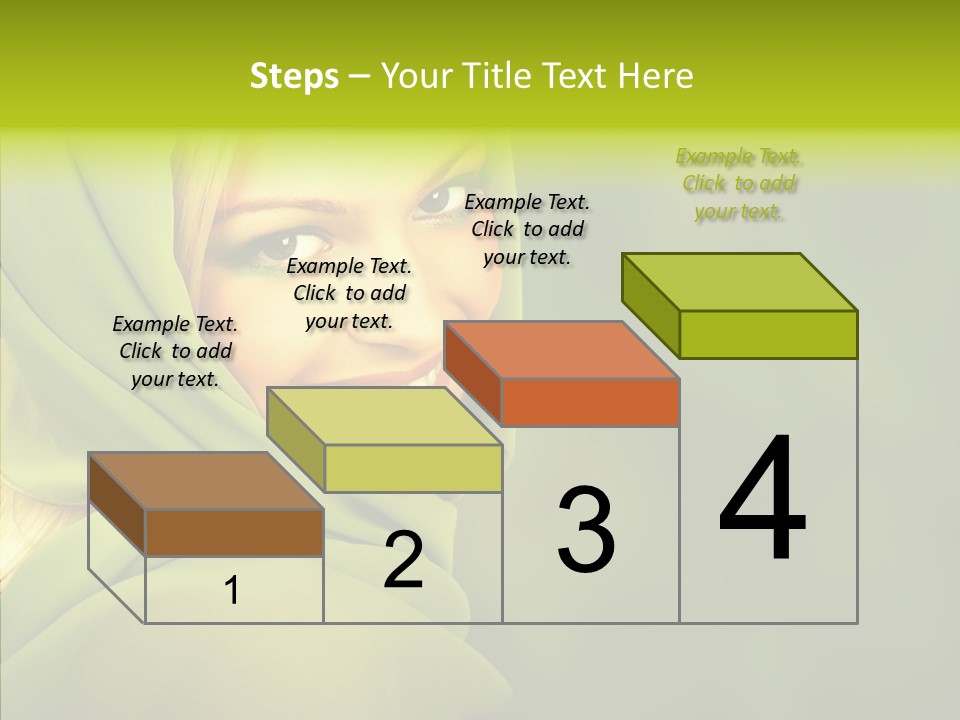 Portrait Model Lips PowerPoint Template