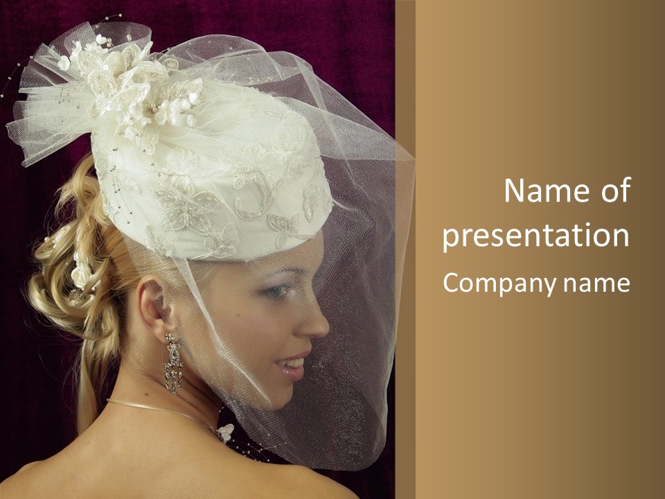 Wedding Blonde Smile PowerPoint Template