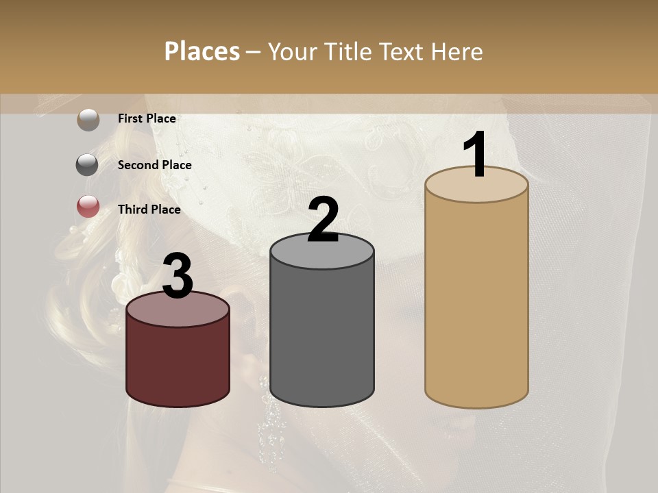 Wedding Blonde Smile PowerPoint Template