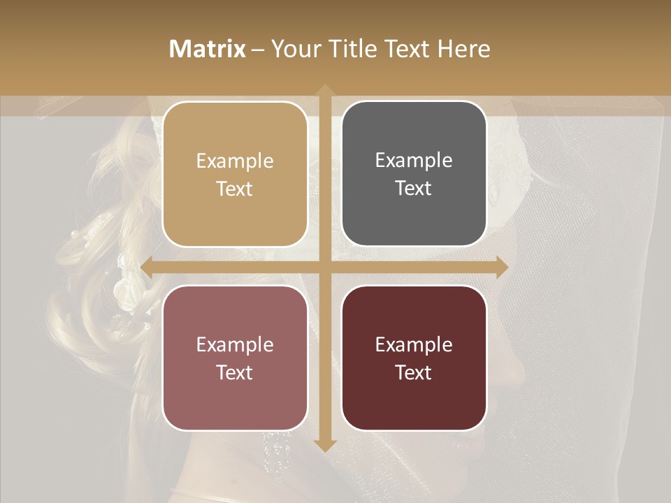 Wedding Blonde Smile PowerPoint Template