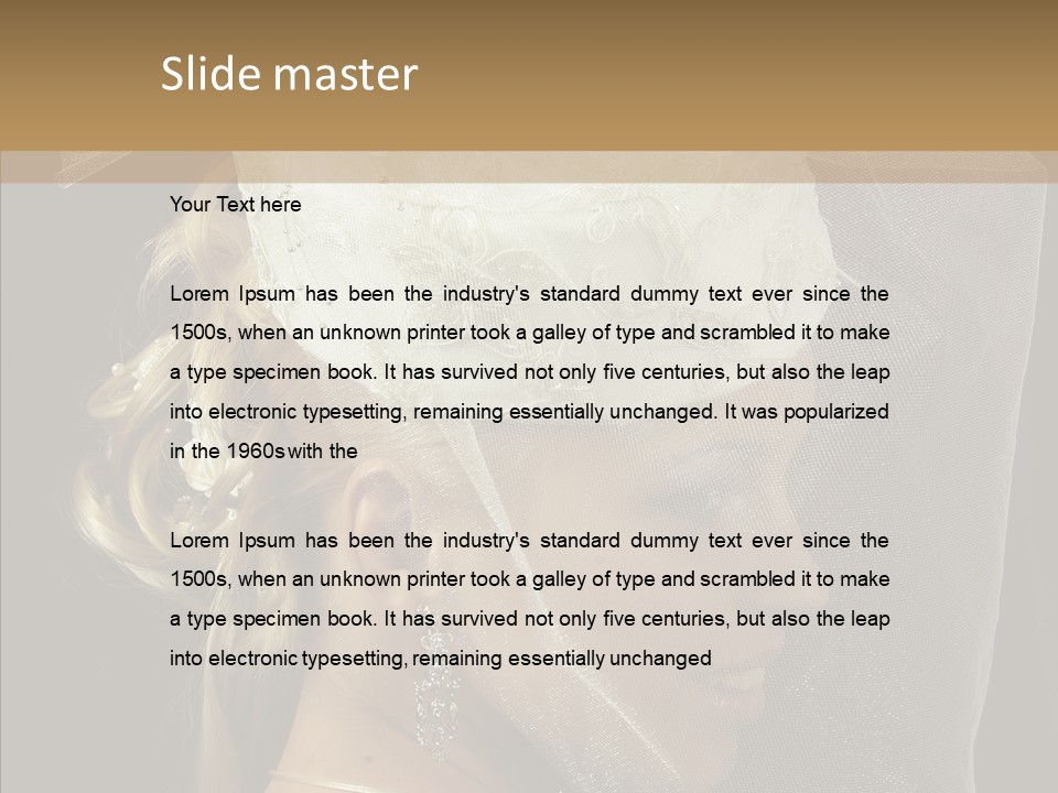 Wedding Blonde Smile PowerPoint Template