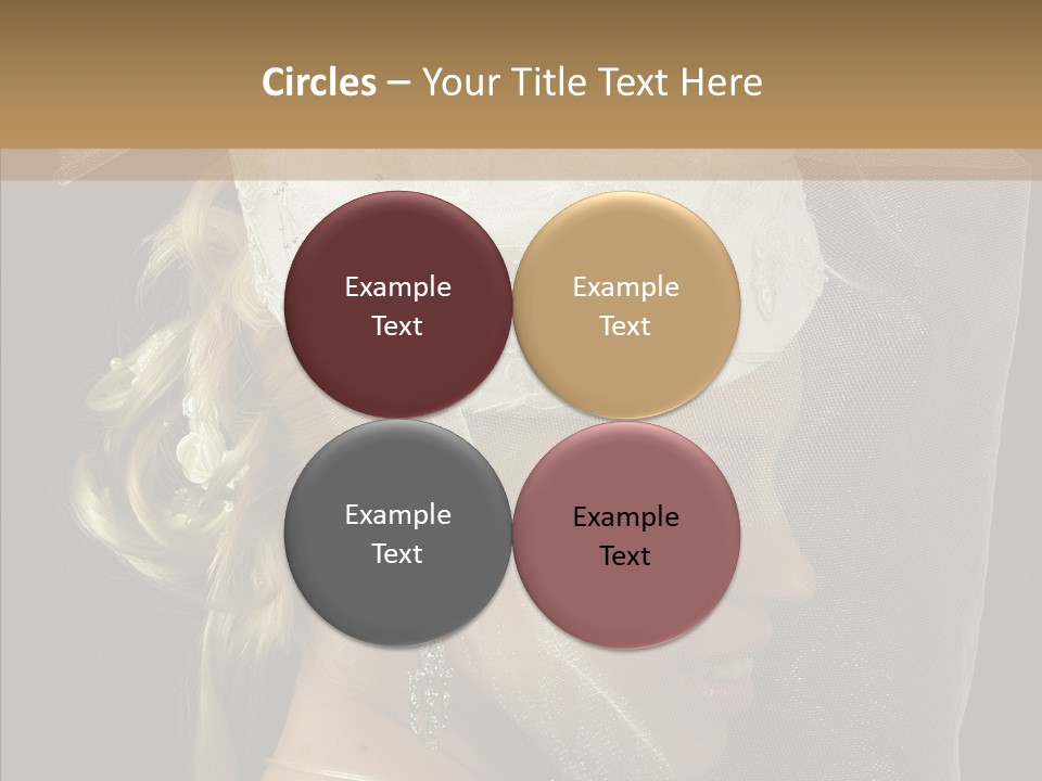 Wedding Blonde Smile PowerPoint Template