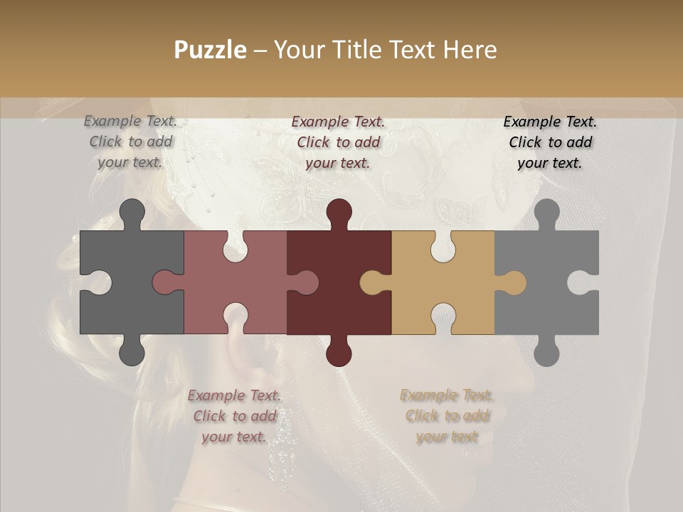 Wedding Blonde Smile PowerPoint Template