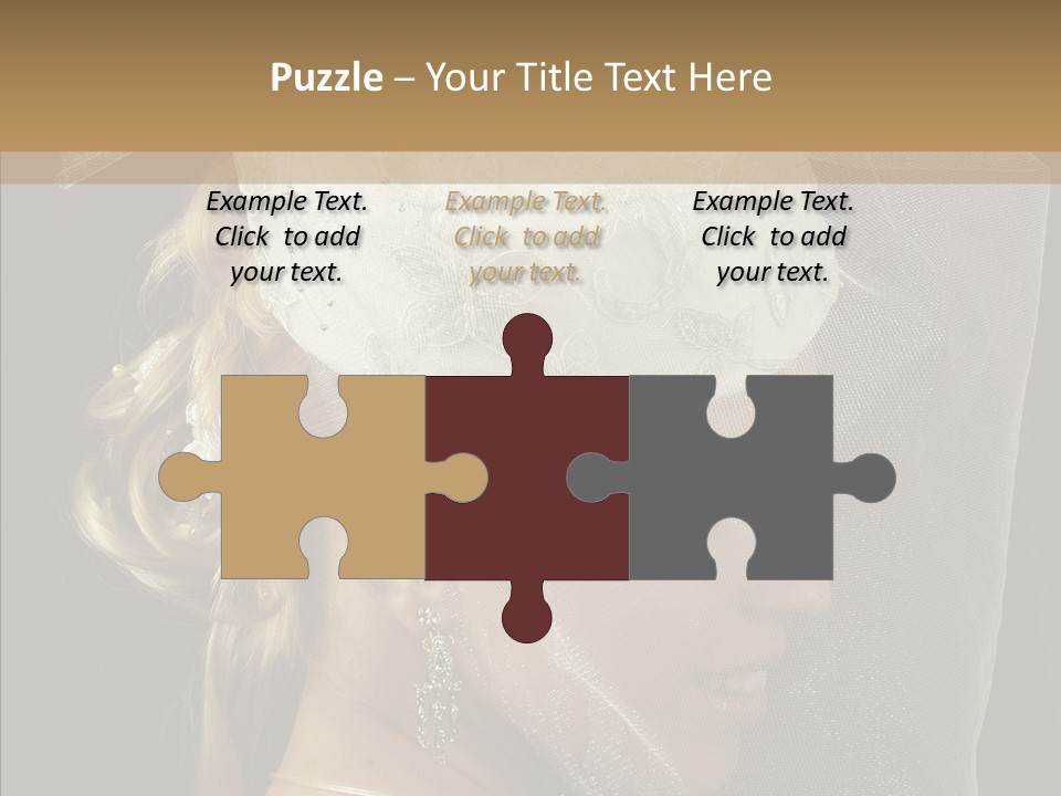 Wedding Blonde Smile PowerPoint Template