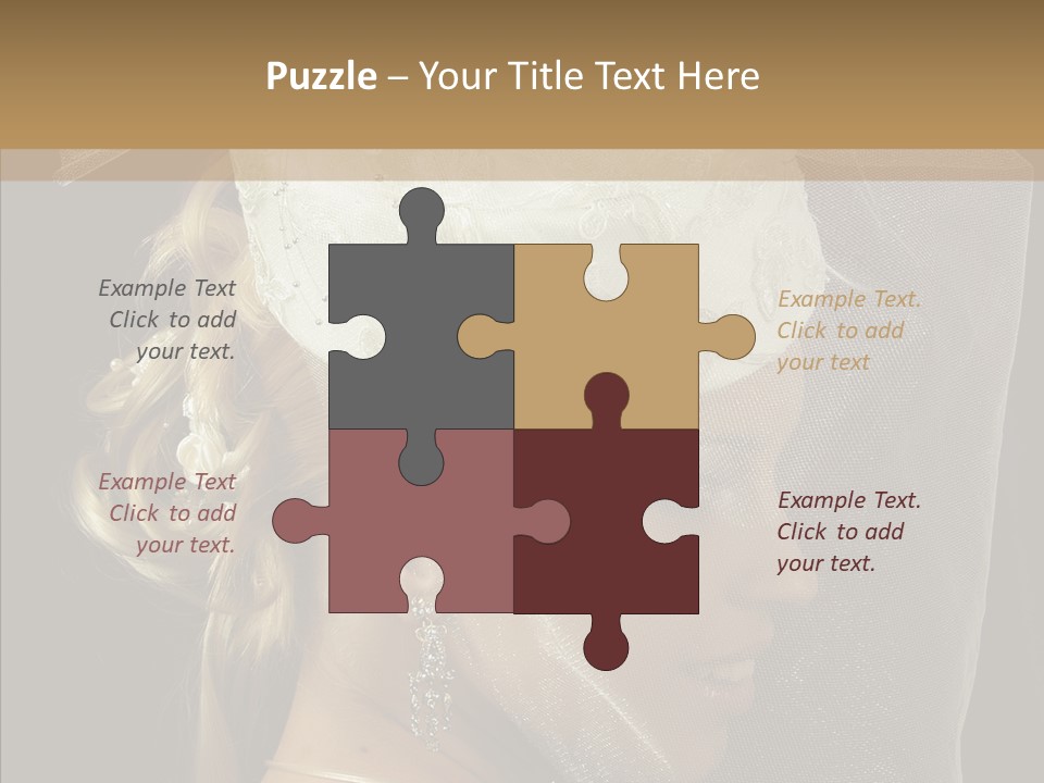 Wedding Blonde Smile PowerPoint Template