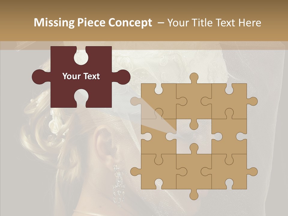 Wedding Blonde Smile PowerPoint Template