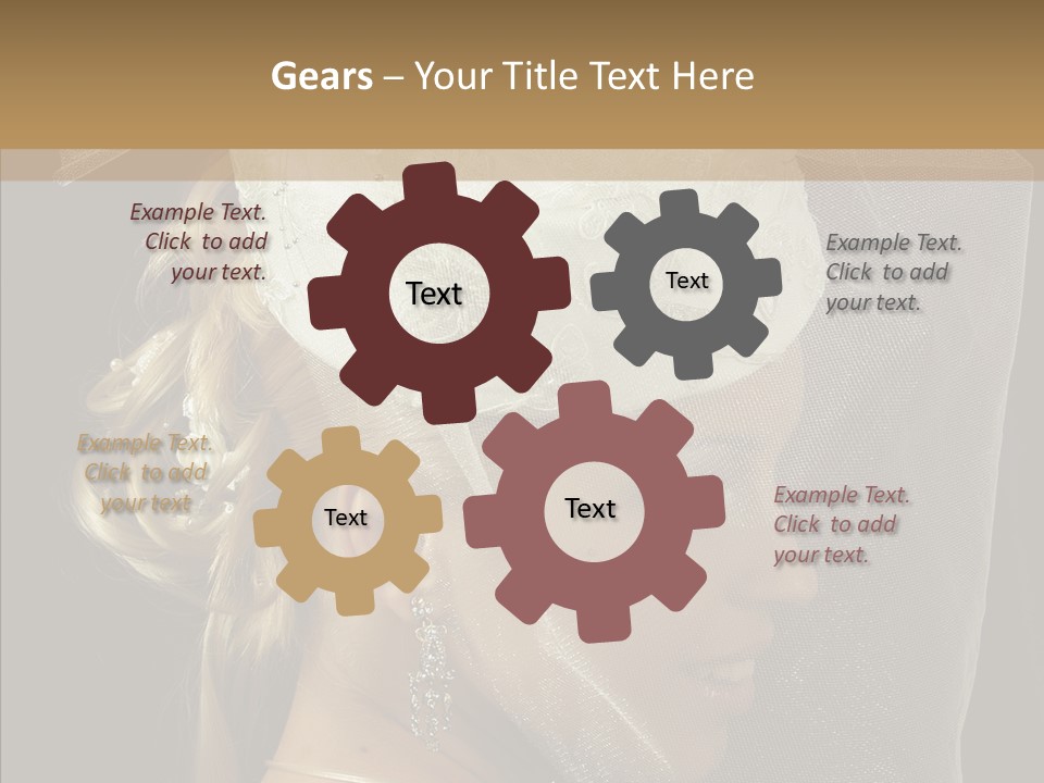 Wedding Blonde Smile PowerPoint Template