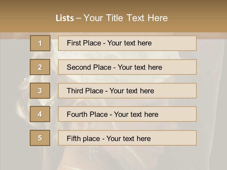 Wedding Blonde Smile PowerPoint Template