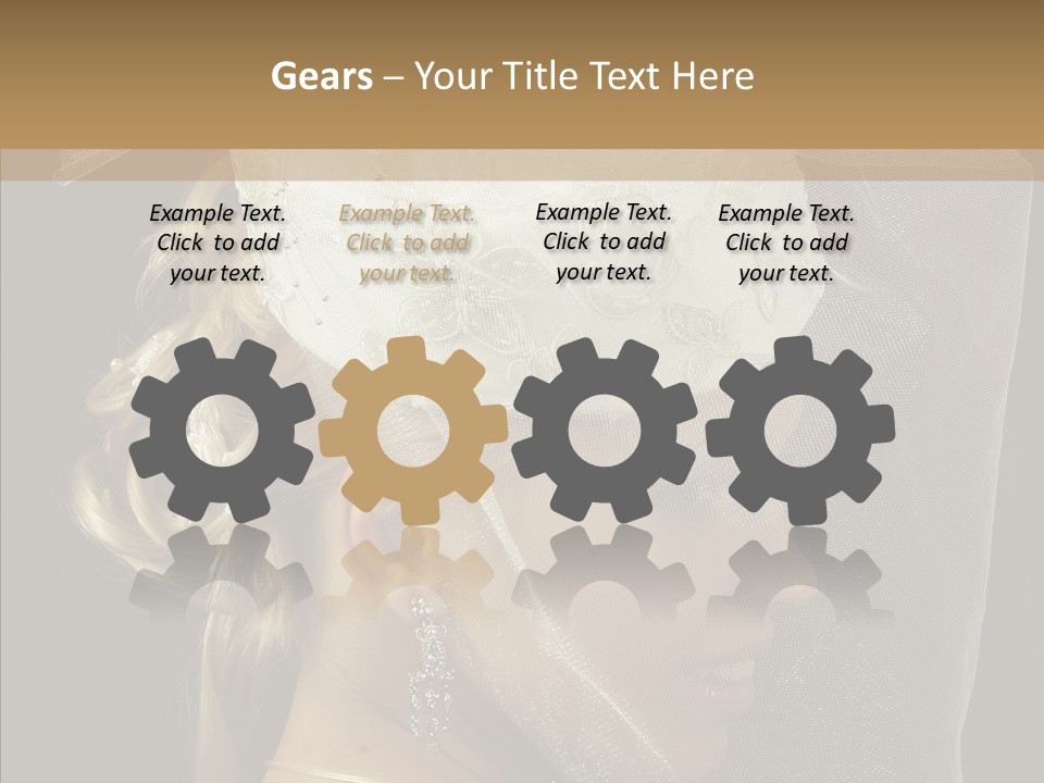 Wedding Blonde Smile PowerPoint Template