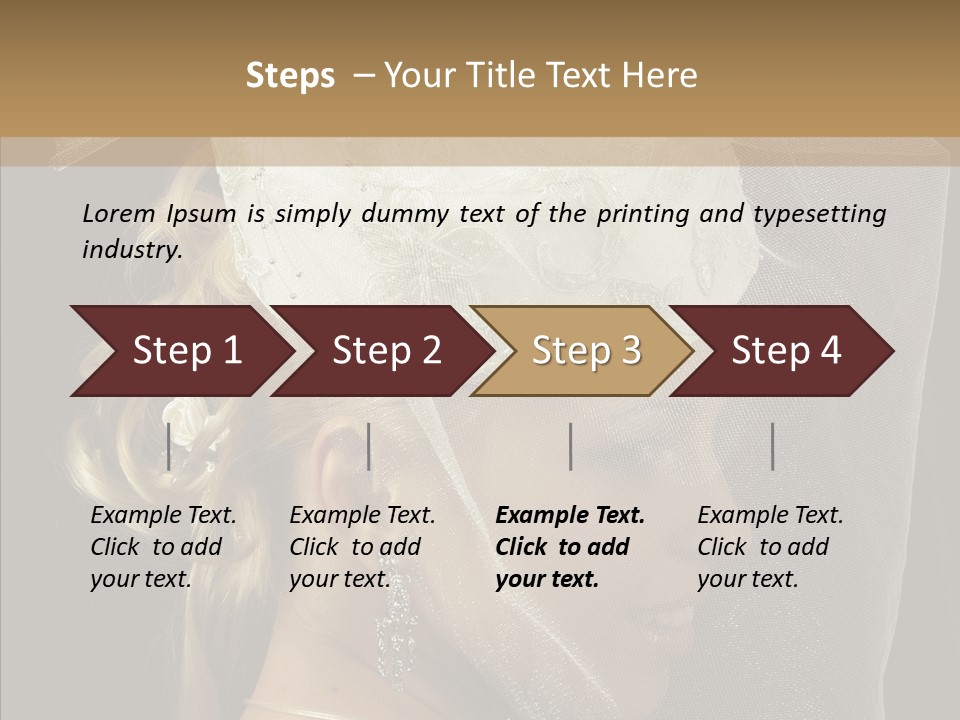 Wedding Blonde Smile PowerPoint Template