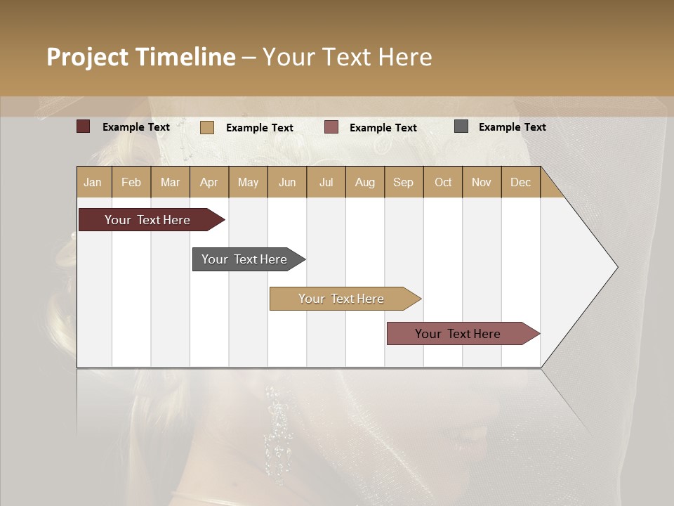 Wedding Blonde Smile PowerPoint Template