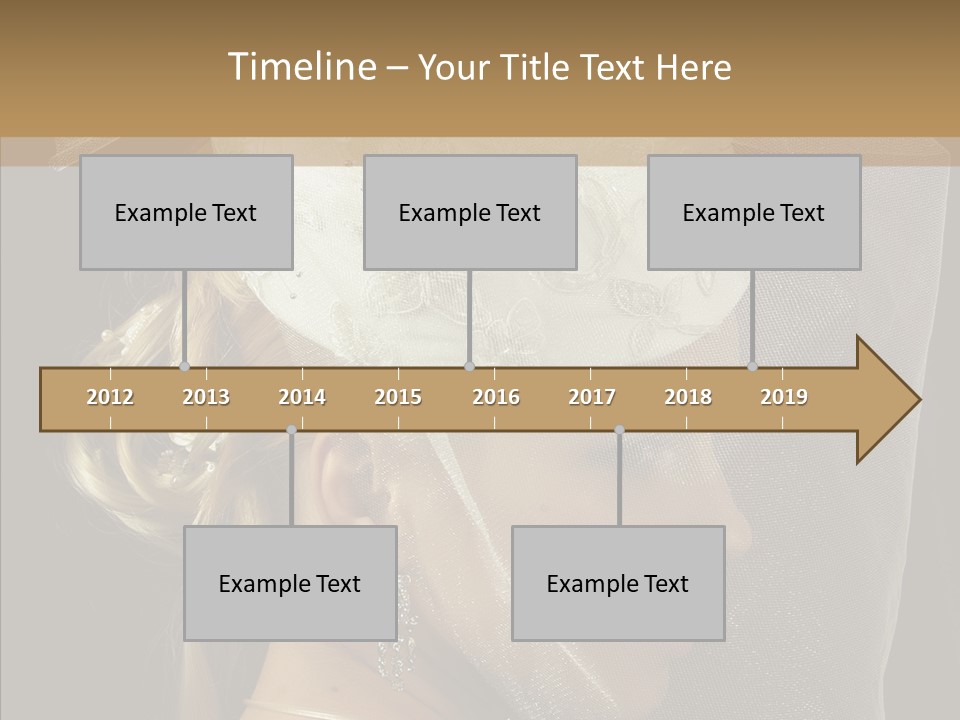 Wedding Blonde Smile PowerPoint Template