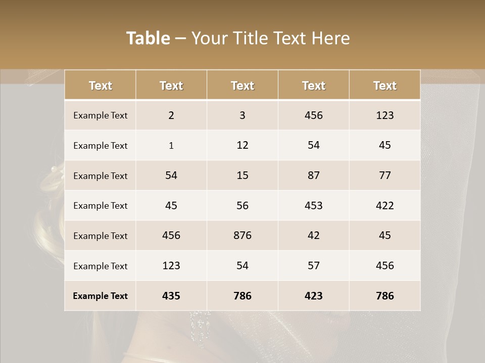 Wedding Blonde Smile PowerPoint Template