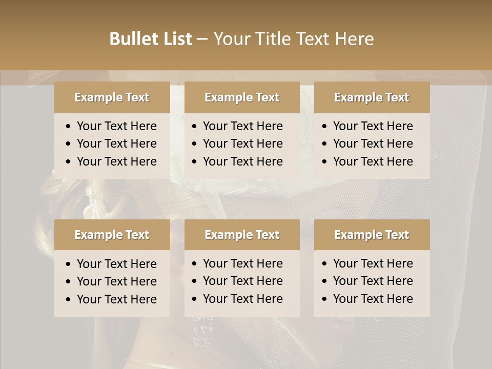 Wedding Blonde Smile PowerPoint Template