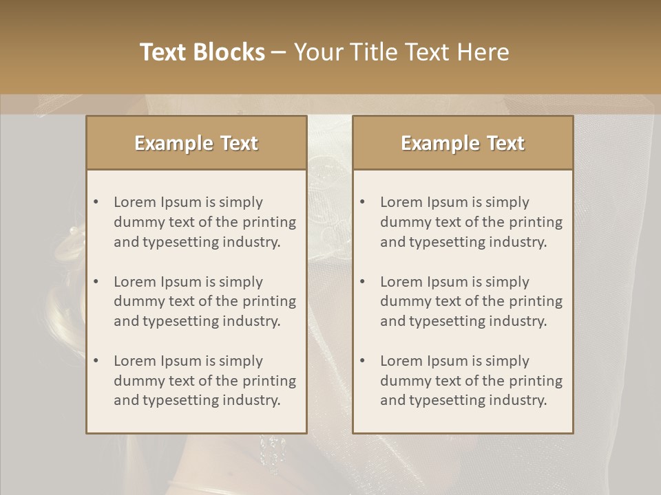 Wedding Blonde Smile PowerPoint Template