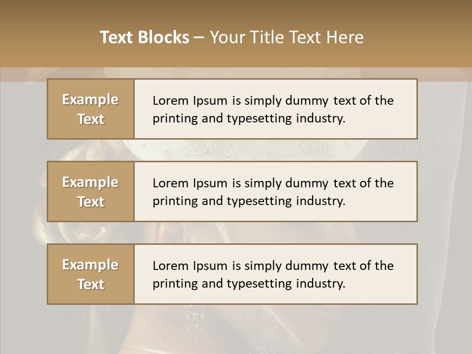 Wedding Blonde Smile PowerPoint Template