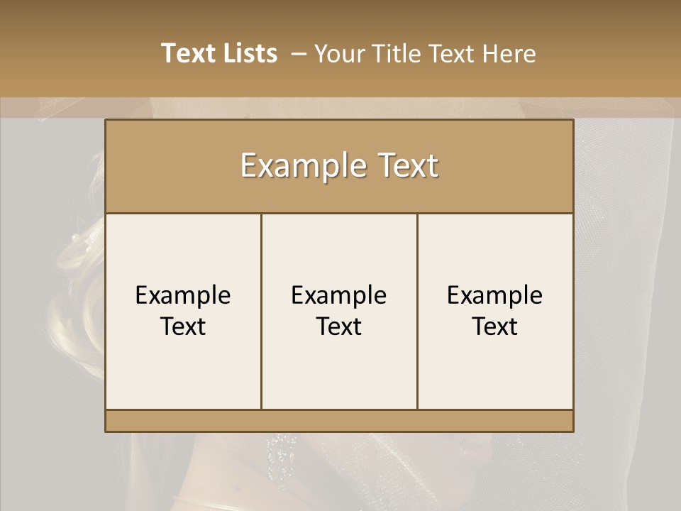 Wedding Blonde Smile PowerPoint Template