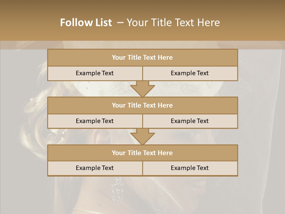 Wedding Blonde Smile PowerPoint Template