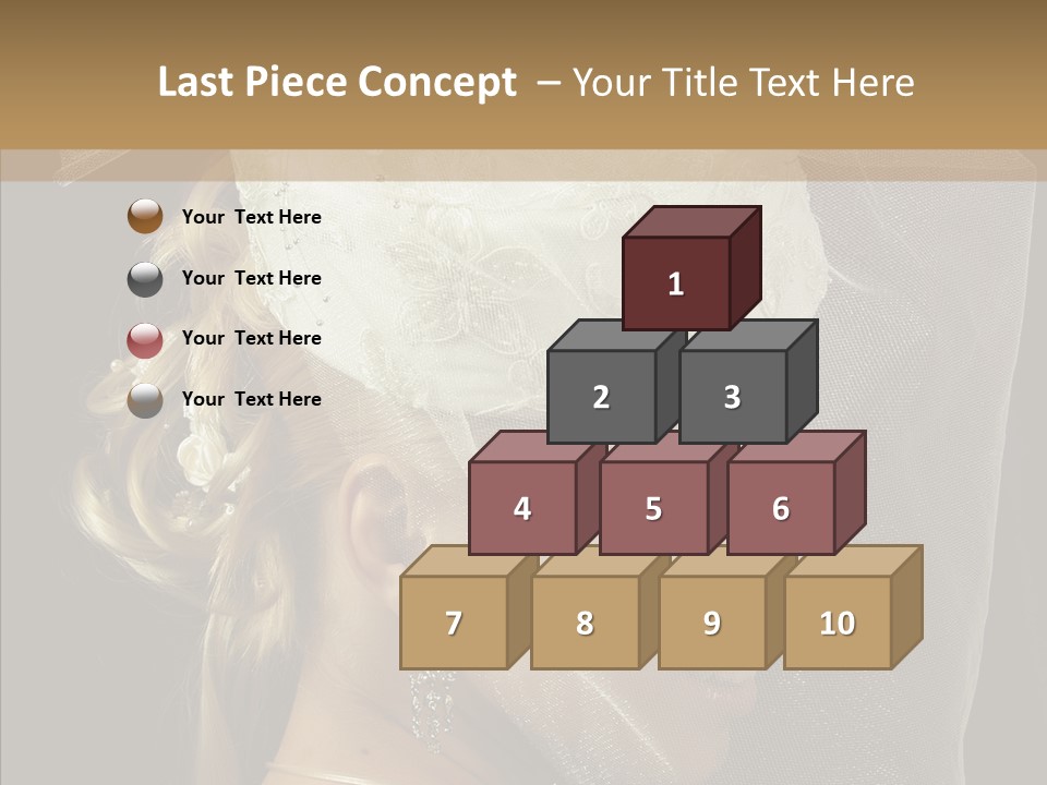 Wedding Blonde Smile PowerPoint Template