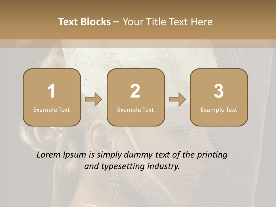 Wedding Blonde Smile PowerPoint Template