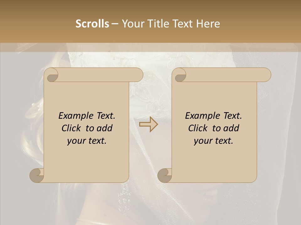 Wedding Blonde Smile PowerPoint Template