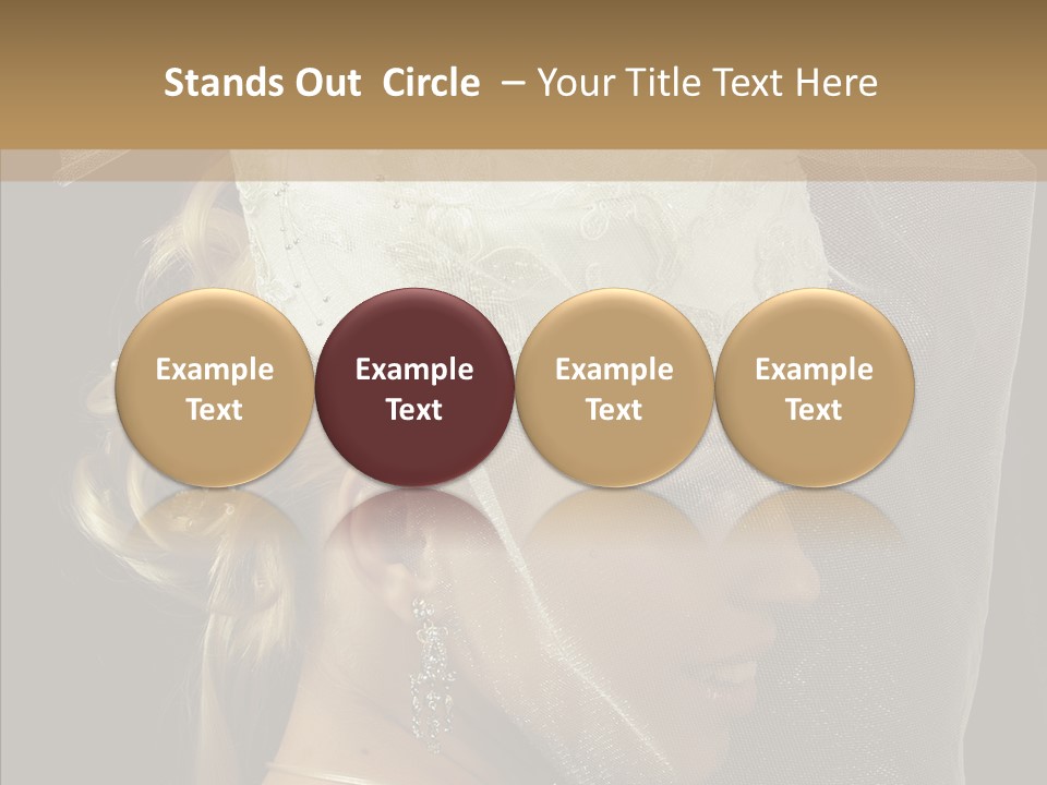 Wedding Blonde Smile PowerPoint Template