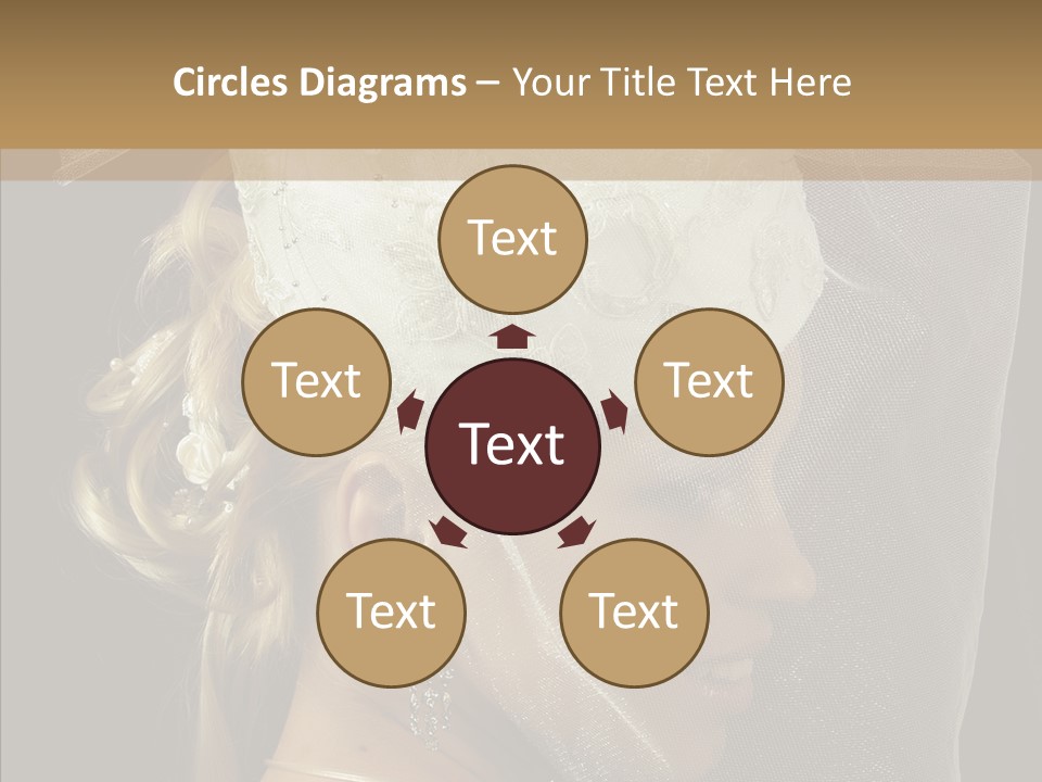 Wedding Blonde Smile PowerPoint Template