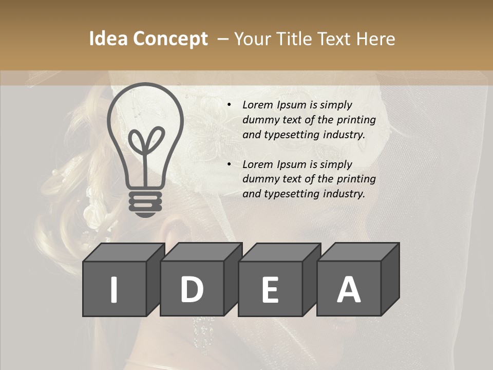 Wedding Blonde Smile PowerPoint Template