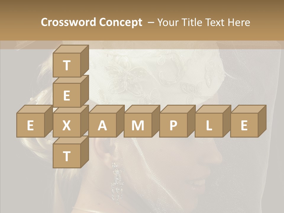 Wedding Blonde Smile PowerPoint Template