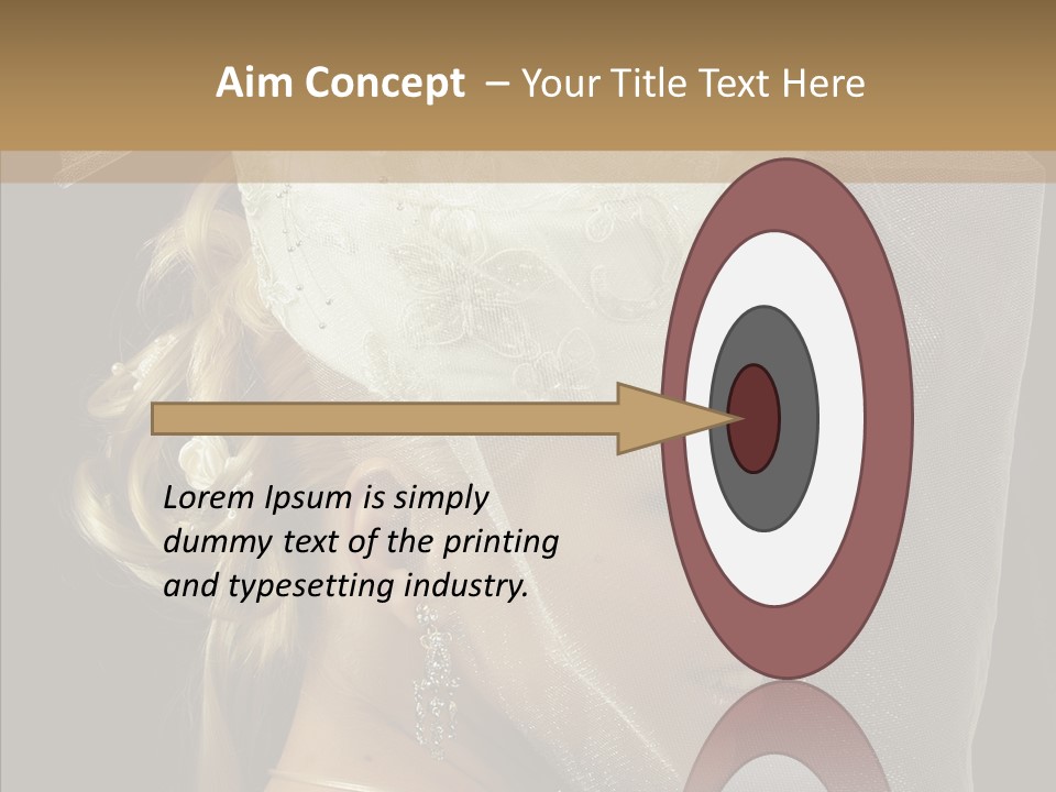 Wedding Blonde Smile PowerPoint Template