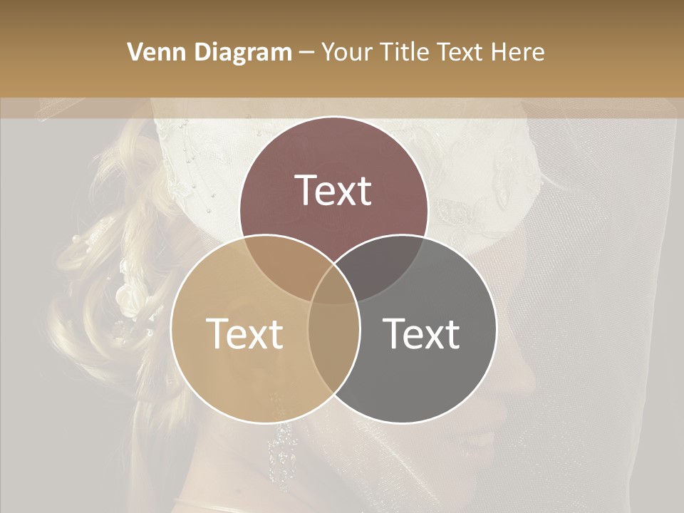 Wedding Blonde Smile PowerPoint Template