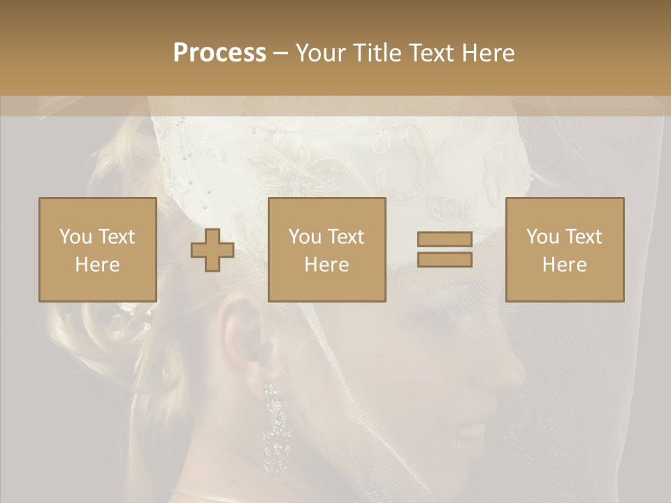 Wedding Blonde Smile PowerPoint Template