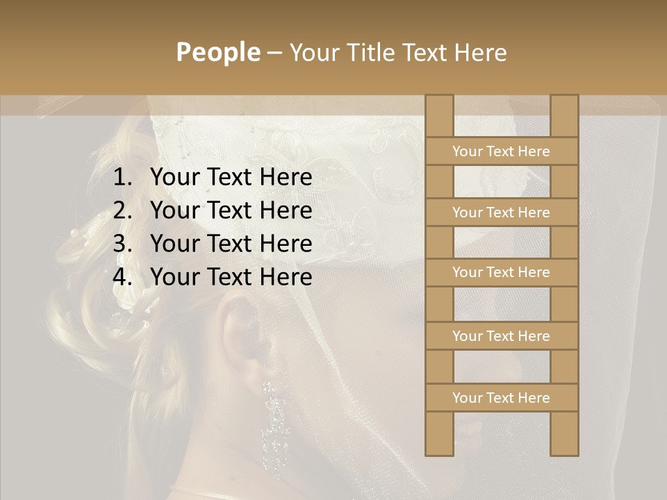Wedding Blonde Smile PowerPoint Template