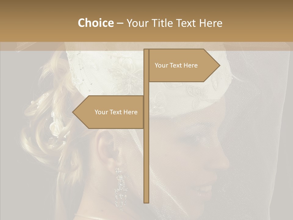Wedding Blonde Smile PowerPoint Template
