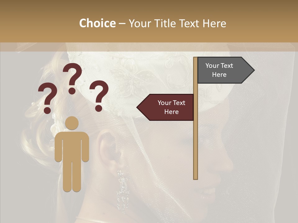 Wedding Blonde Smile PowerPoint Template