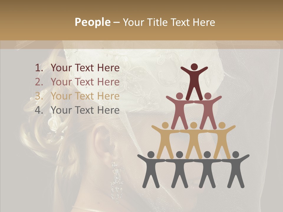 Wedding Blonde Smile PowerPoint Template