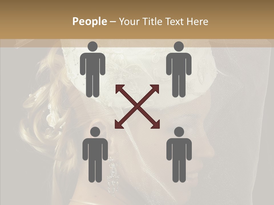 Wedding Blonde Smile PowerPoint Template