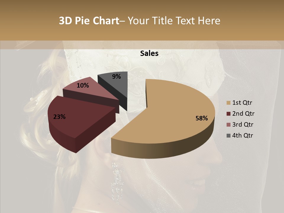 Wedding Blonde Smile PowerPoint Template