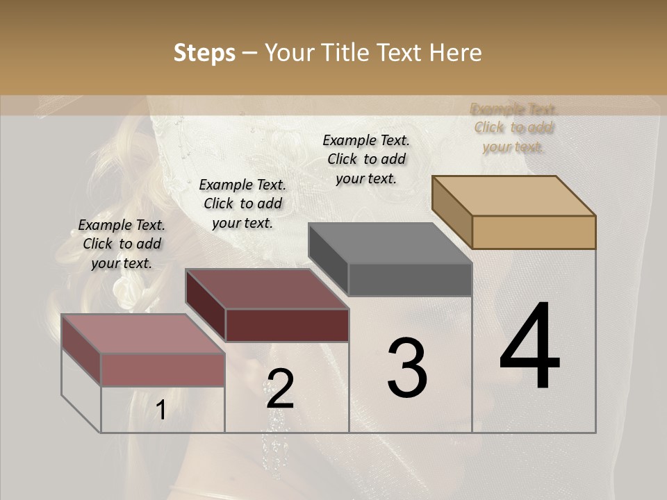 Wedding Blonde Smile PowerPoint Template