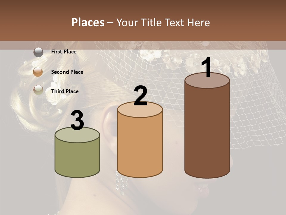 Charming Earrings Blonde PowerPoint Template