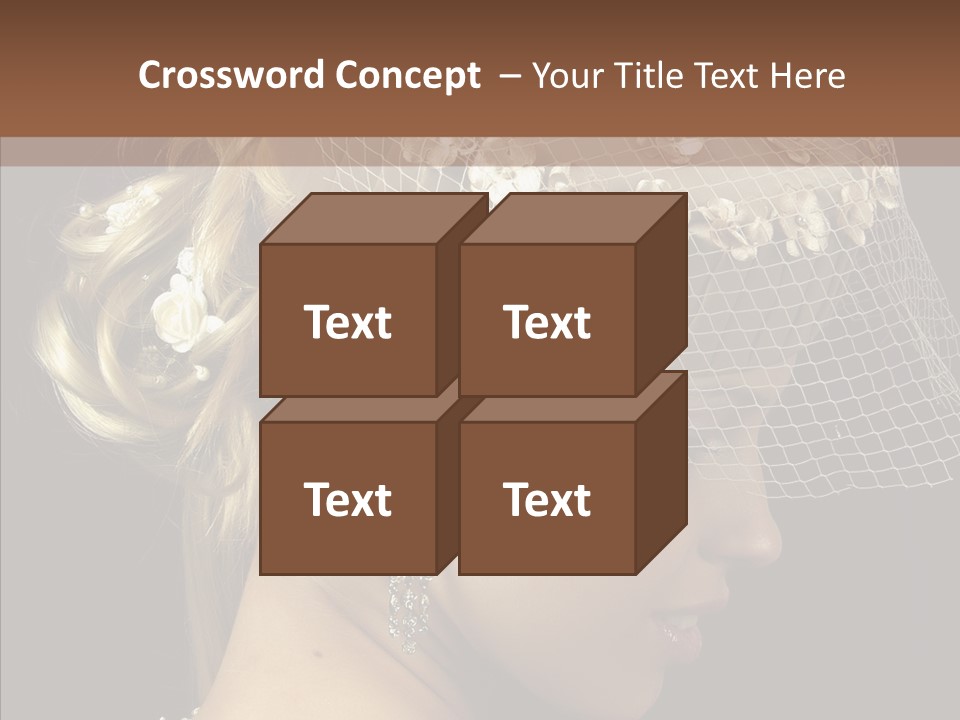 Charming Earrings Blonde PowerPoint Template