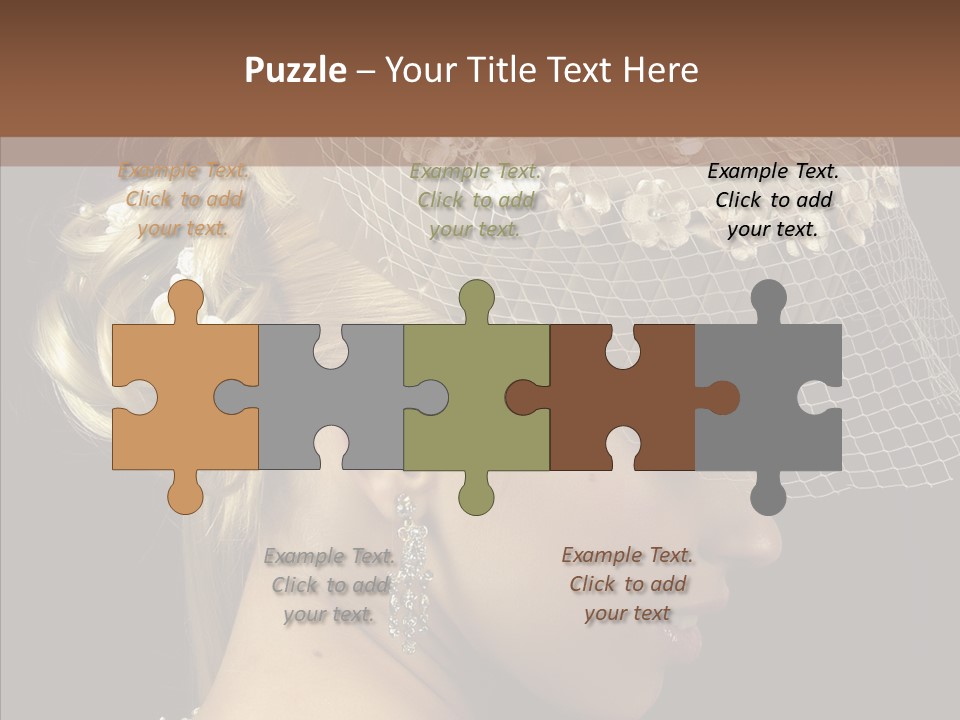 Charming Earrings Blonde PowerPoint Template