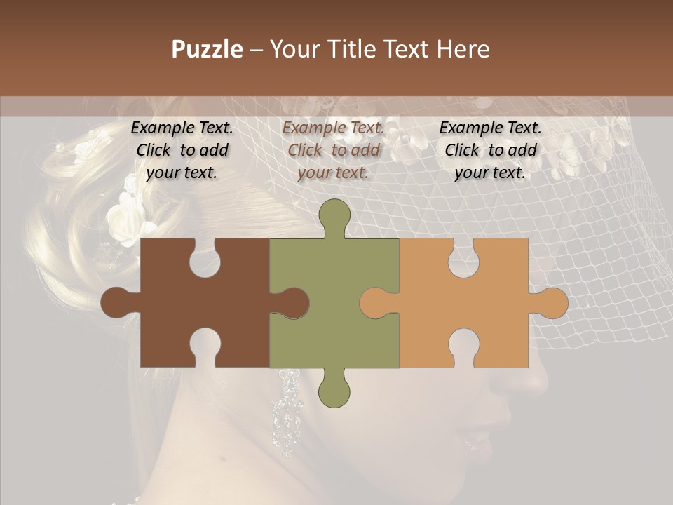 Charming Earrings Blonde PowerPoint Template