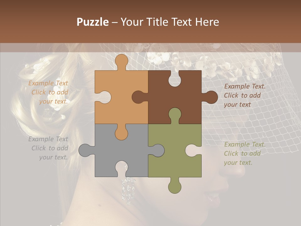 Charming Earrings Blonde PowerPoint Template